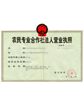 農民專業合作社法人營業執照